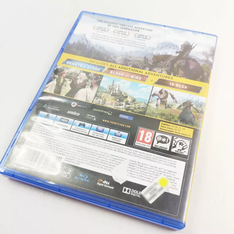 GRA NA PS4 3 WIEDŹMIN 3 GOTY SONY PLAYSTATION 4 (PS4)