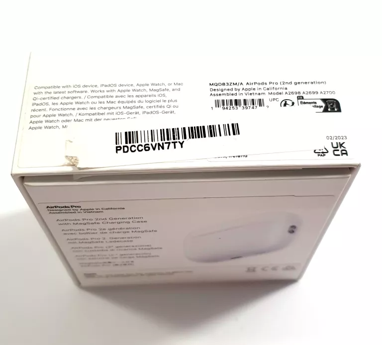 SŁUCHAWKI BEZPRZEWODOWE DOUSZNE APPLE AIRPODS 2. GEN. BLUETOOTH BIAŁE