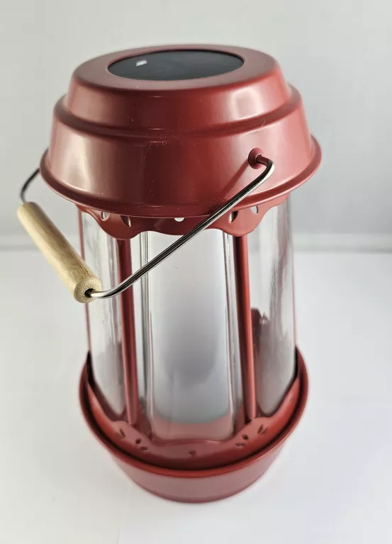 LAMPA NA ENERGIE SŁONECZNĄ IKEA SOLVINDEN 25CM CZERWONA