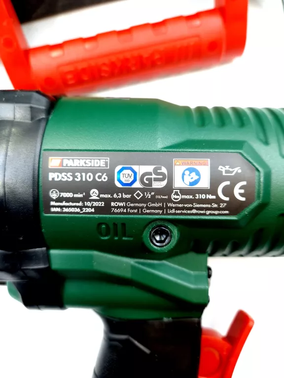 KLUCZ UDAROWY PNEUMATYCZNY PARKSIDE PDSS 310 C6
