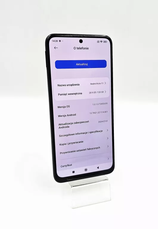 TELEFON XIAOMI REDMI NOTE 11 / 2201117TY / CZARNY