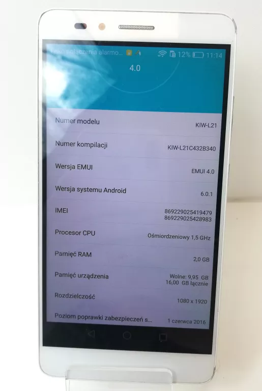 TELEFON HONOR SREBRNY KIW-L21 869229025419479