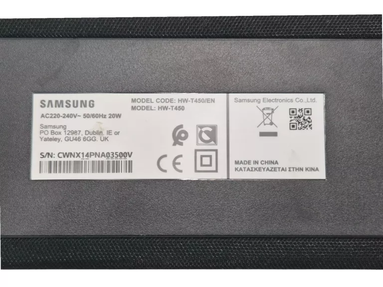 SOUNDBAR + SUBWOOFER SAMSUNG HW-A450/EN 300 W BLUETOOTH CZARNY