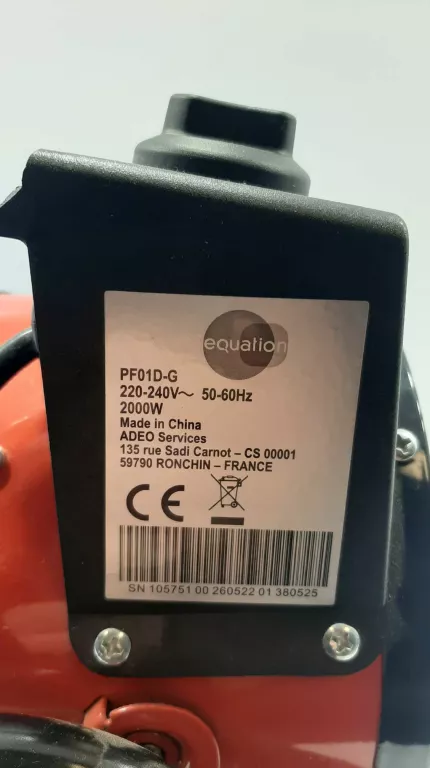 NAGRZEWNICA EQUATION PF01D-G 2000W