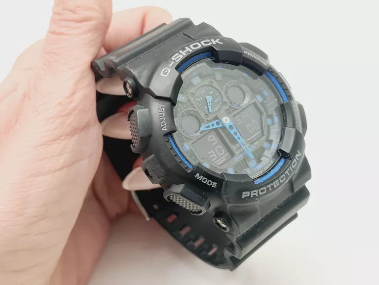 ZEGAREK SPORTOWY CASIO G-SHOCK ORIGINAL GA-100-1A2ER CZARNO-NIEBIESKI