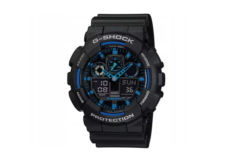 ZEGAREK SPORTOWY CASIO G-SHOCK ORIGINAL GA-100-1A2ER CZARNO-NIEBIESKI