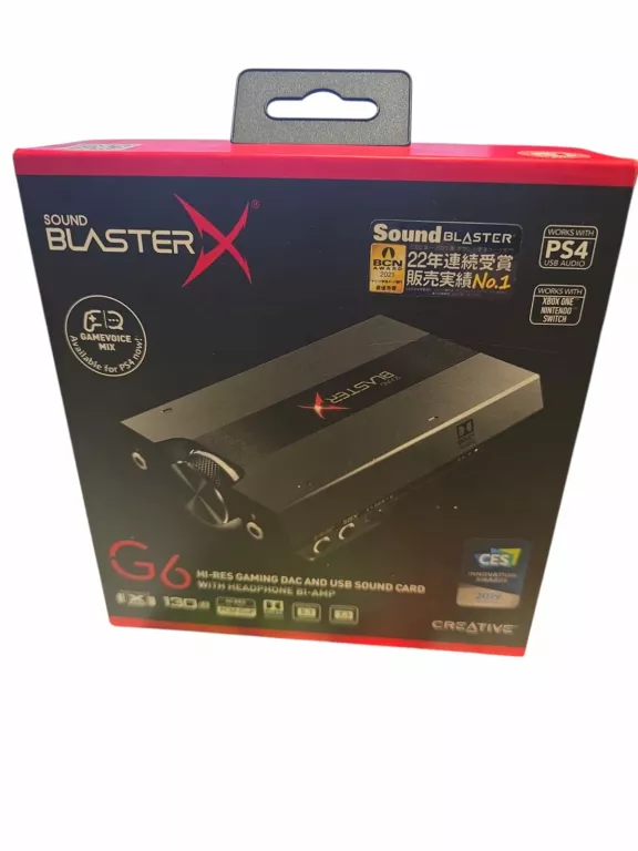INTERFEJS AUDIO CREATIVE SOUND BLASTER X G6 + PUD