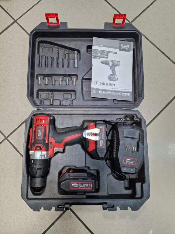 WKRĘTARKA MODECO MN-91-138 18V 2XAKU ŁADOWARKA WALIZKA