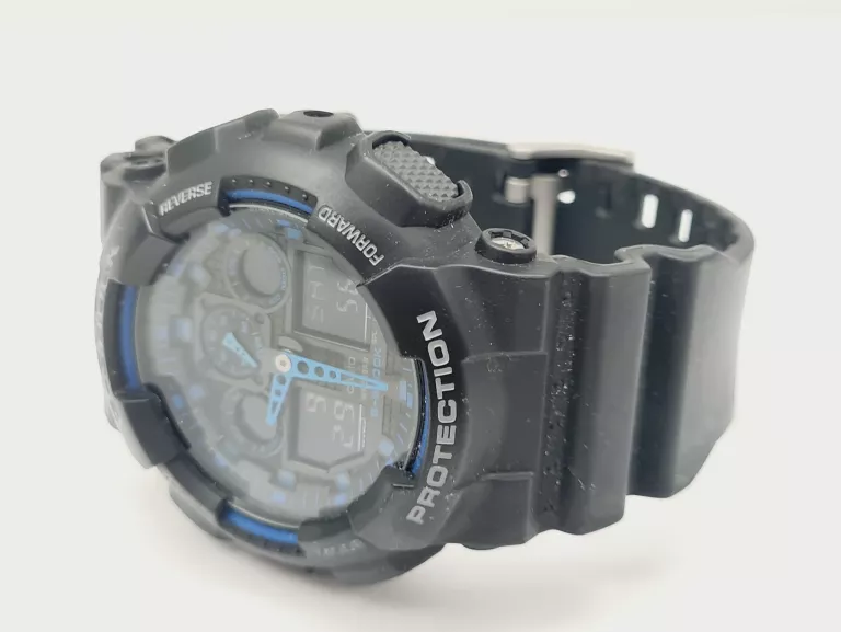 ZEGAREK SPORTOWY CASIO G-SHOCK ORIGINAL GA-100-1A2ER CZARNO-NIEBIESKI