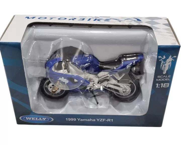 MODEL MOTOCYKLA 1999 YAMAHA YZF R1 WELLY SKALA 1:18