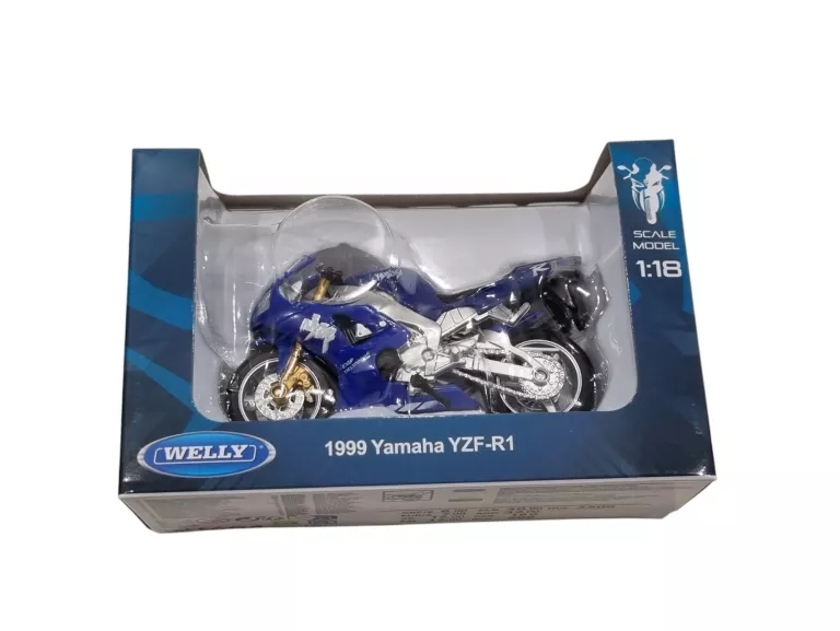 MODEL MOTOCYKLA 1999 YAMAHA YZF R1 WELLY SKALA 1:18