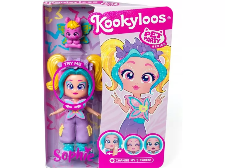KOOKYLOOS LALKA LALECZKA SOPHIE SERIA PET PARTY MOTYL