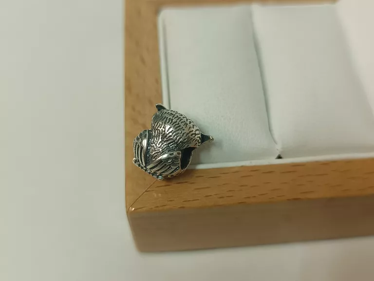 PIĘKNY SREBRNY CHARMS PANDORA PR 925 SOWA