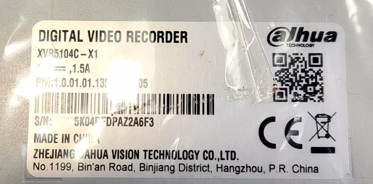 REJESTRATOR TCP/IP XVR5104C-X1 4 KANAŁY DAHUA + 3 KAMERY ZESTAW JAK NOWY
