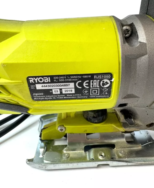 WYRZYNARKA RYOBI RJS1050 KOMPLET WALIZKA