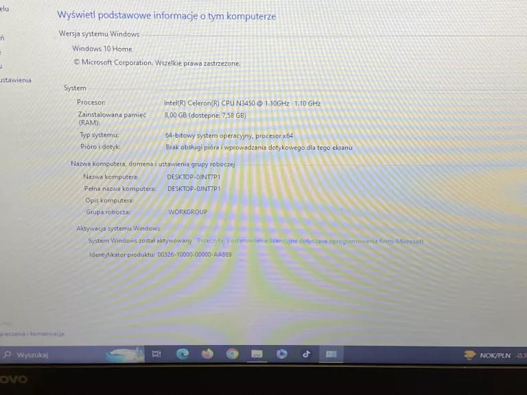 LAPTOP 15,6" LENOVO V110-15IAP (8GB /CELERON N3450/INTEL HD GRAPHICS 500)
