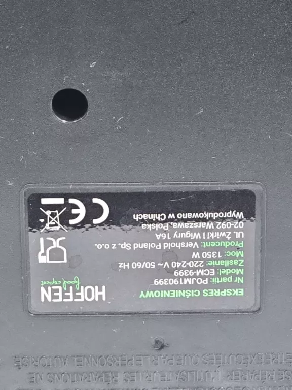 EKSPRES HOFFEN ECM-9399 + AKCESORIA