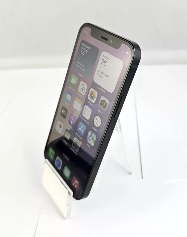 TELEFON IPHONE 12 MINI 64GB + ETUI, SZKIEŁKO BAT. SERWIS