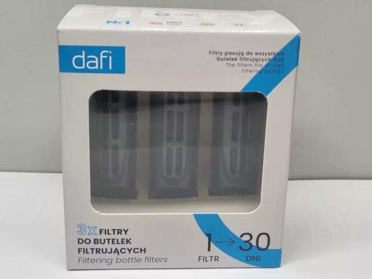 FILTRY DAFI DO BUTELEK FILTRUJĄCYCH 3 SZT. CZARNE