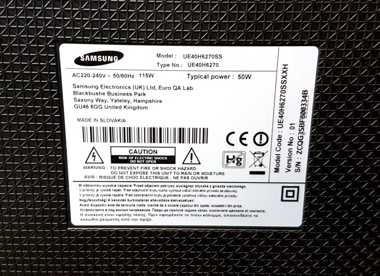 TELEWIZOR SAMSUNG UE40H6270 40" LED FULL HD PILOT