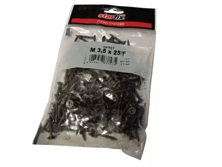 WKRĘTY UNIWERSALNY STARFIX 3,5X35MM /200SZT. METAL G/K SAMOWIERT