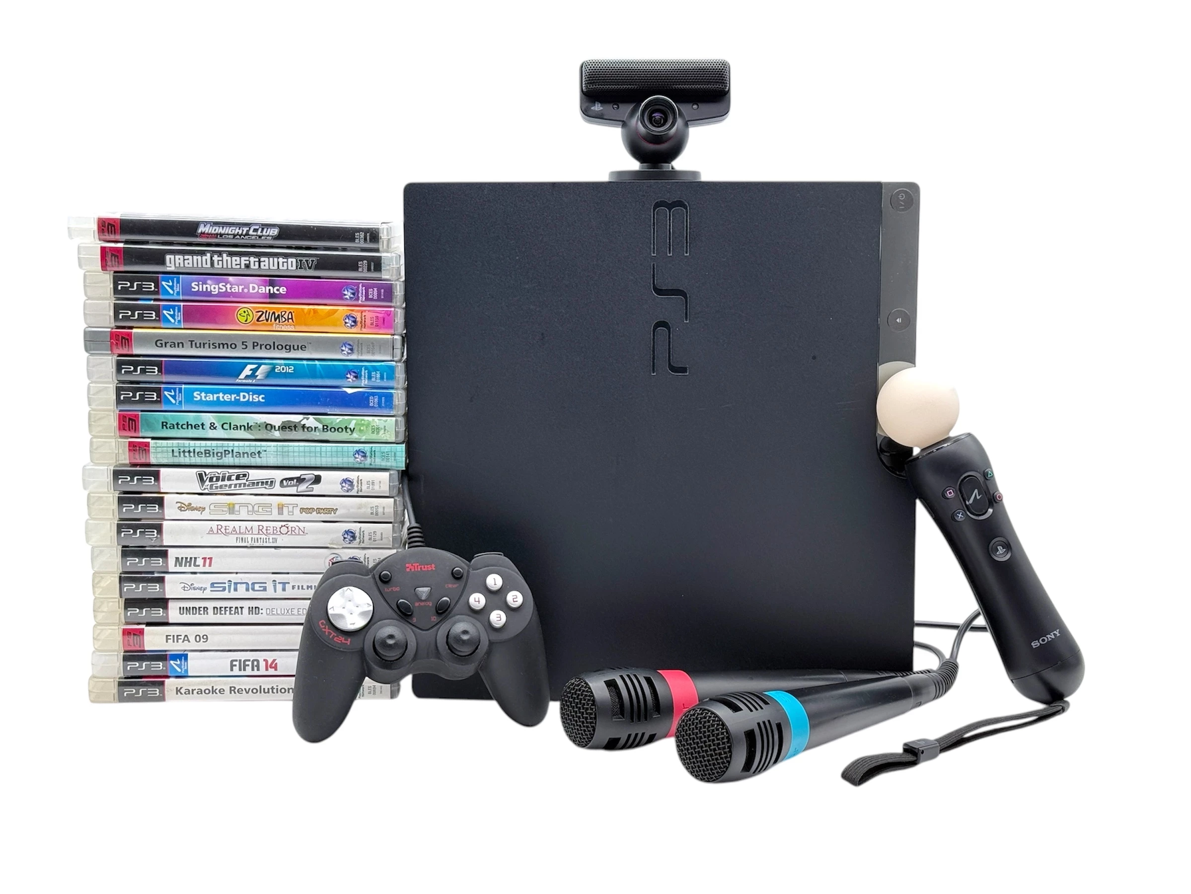 konsola-sony-ps3-playstation-3-slim-160gb-20-gier-mikrofony-singstarmove-marynarki-polskiej-32-ustka