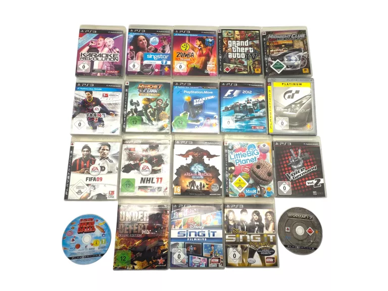 KONSOLA SONY PS3 PLAYSTATION 3 SLIM 160GB 20 GIER, MIKROFONY SINGSTAR,MOVE