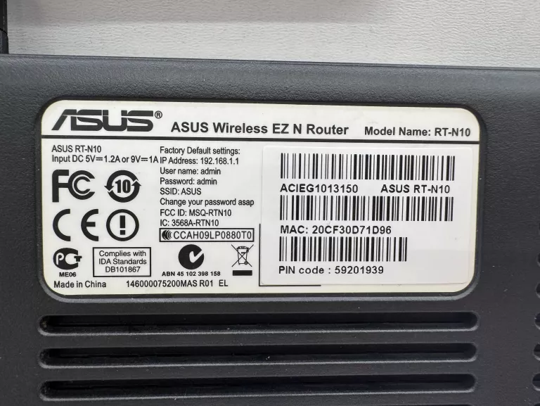 ROUTER STACJONARNY WIFI ASUS RT-N10