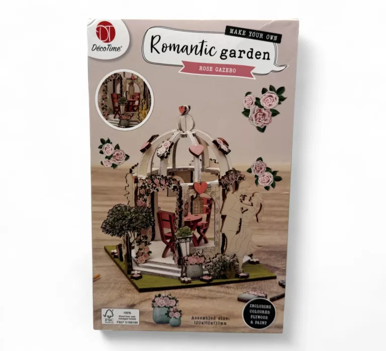 DEKORACJA DIY DREWNIANA RÓŻANA ALTANKA DECO TIME ROMANTIC GARDEN