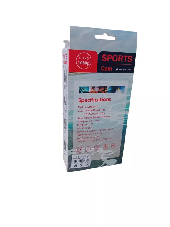 KAMERA SPORTOWA WODOODPORNA FULL HD TYPU 1080P 2" + AKCESORIA