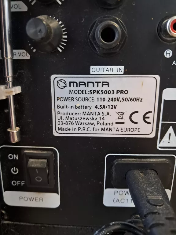 GŁOSNIK MANTA SPK5003PRO