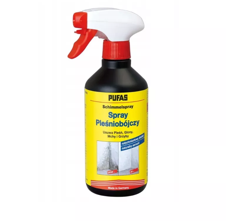 PUFAS SPRAY PLEŚNIOBÓJCZY DO USUWANIA PLEŚNI GLONÓW MCHU GRZYBÓW MAŁY 250M