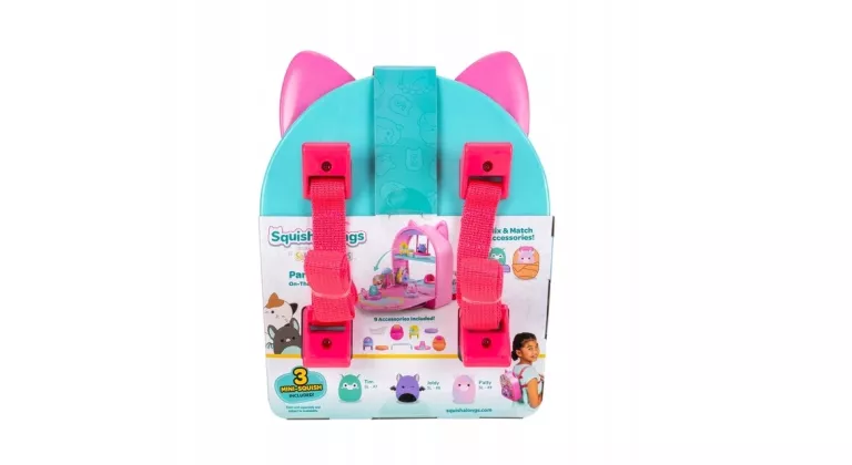 SQUISMALLOWS SQUISH A LONGS PLECAK DOMEK ZESTAW DO ZABAWY FIGURKI AKCESORI