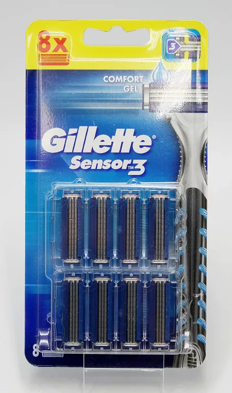 WKŁADY DO MASZYNKI DO GOLENIA GILLETTE SENSOR 3 8SZT.