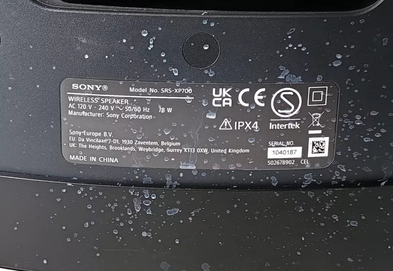 GŁOŚNIK BT SONY SRS-XP700