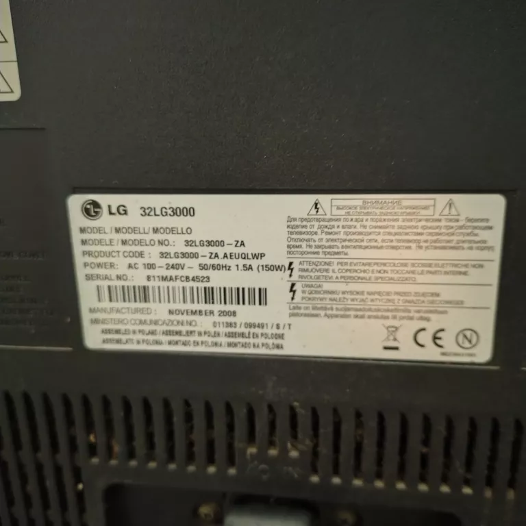 TELEWIZOR LG 32LG3000 LCD