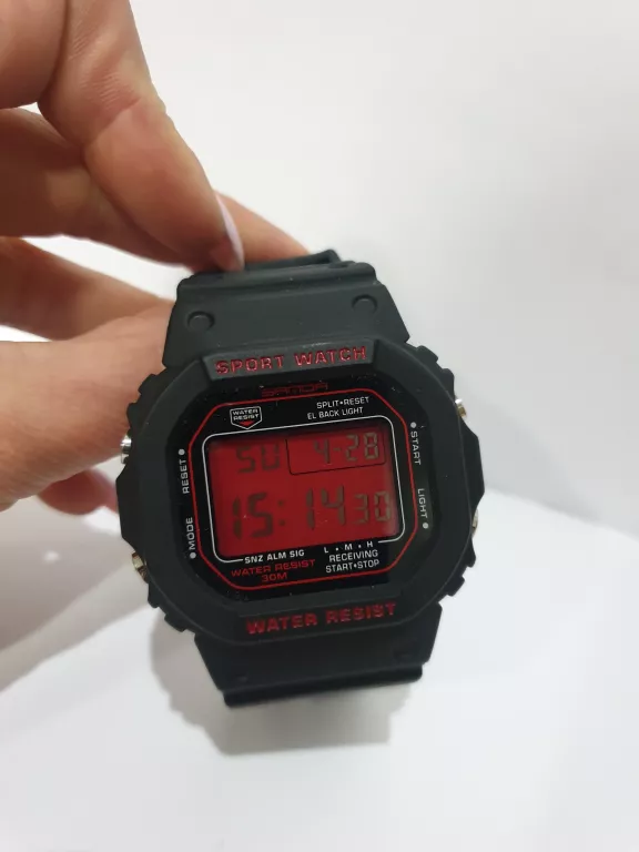 ZEGAREK SANDA 329 SPORTOWY CYFROWY G STYLE STOPER ALARM DATA