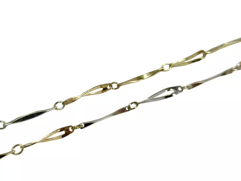 ZŁOTY ŁAŃCUSZEK BIAŁE ORAZ ŻÓŁTE ZŁOTO 2,24G 750 45CM