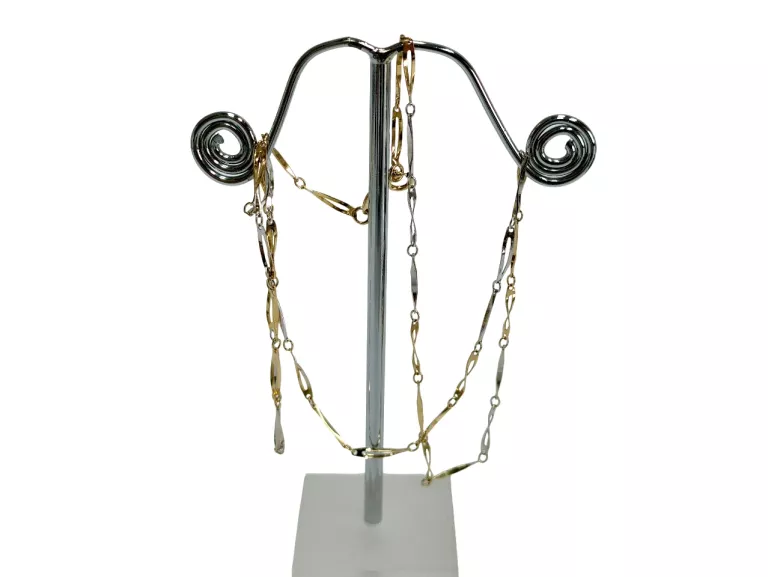 ZŁOTY ŁAŃCUSZEK BIAŁE ORAZ ŻÓŁTE ZŁOTO 2,24G 750 45CM
