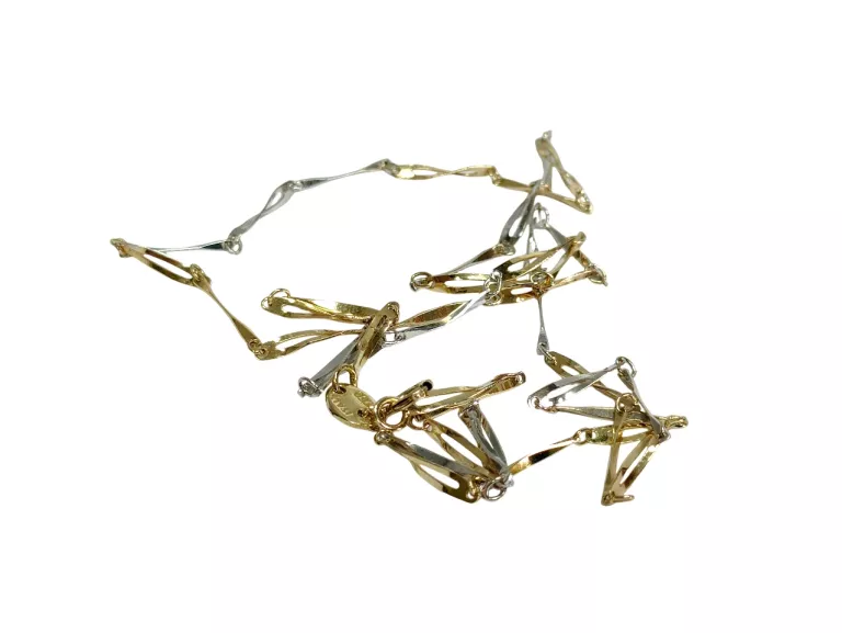 ZŁOTY ŁAŃCUSZEK BIAŁE ORAZ ŻÓŁTE ZŁOTO 2,24G 750 45CM