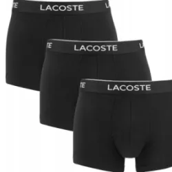 LACOSTE KOMPLET 3 PAR BOKSEREK MĘSKIE CZARNY