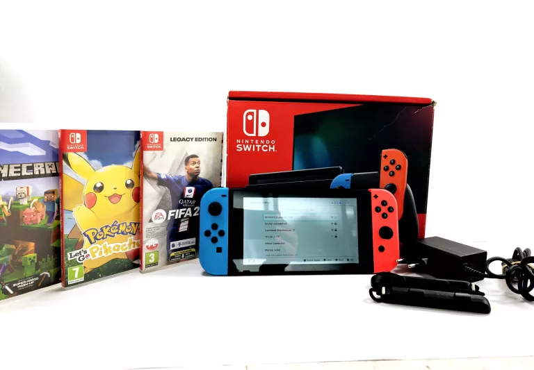 KONSOLA KONSOLA NINTENDO SWITCH HAC-001 + TRZY GRY