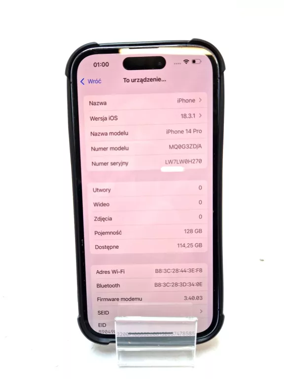 SMARTFON APPLE IPHONE 14 PRO 6 GB / 128 GB 5G FIOLETOWY BAT 88%