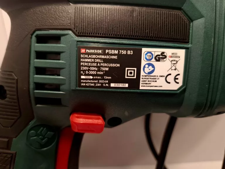 PARKSIDE WIERTARKA UDAROWA PSBM 750 B3