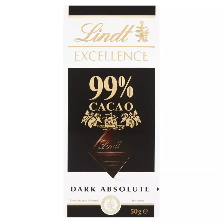 ORYGINALNA CZEKOLADA LINDT EXCELLENCE 99% COCOA DARK ABSOLUTE 50G. 12/2025