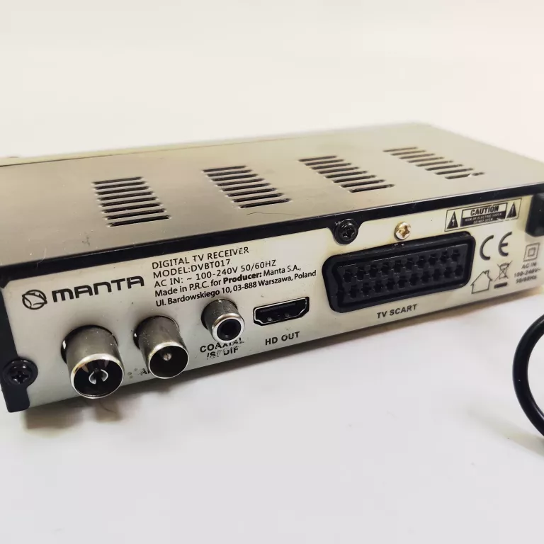 TUNER DEKODER DVB-T MANTA DVBT017 DVB-T2 USB