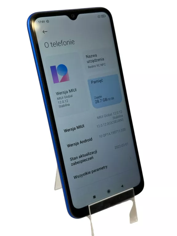 SMARTFON XIAOMI REDMI 9C 3 GB / 64 GB 4G (LTE) NIEBIESKI