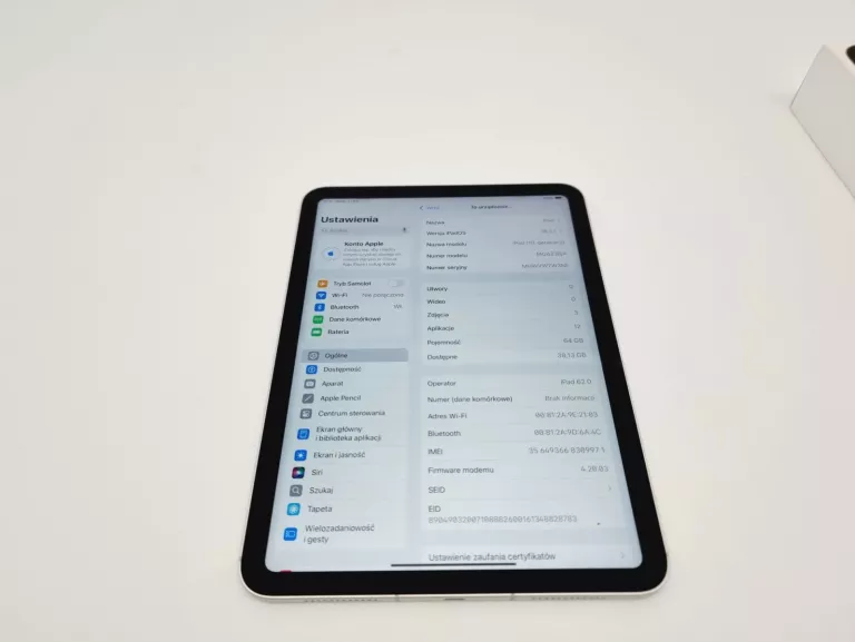 TABLET APPLE IPAD 10,9" WI-FI + CELLULAR 64GB (10.GEN) 2022