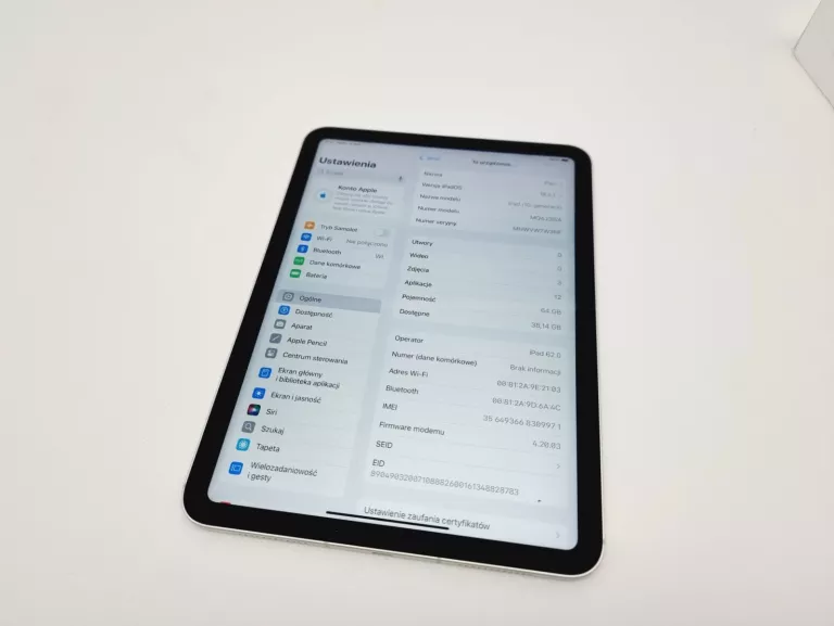 TABLET APPLE IPAD 10,9" WI-FI + CELLULAR 64GB (10.GEN) 2022