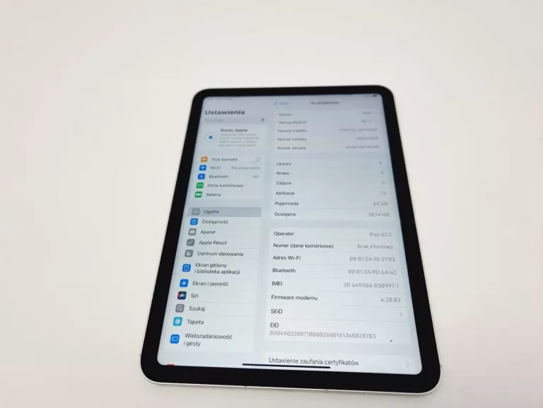 TABLET APPLE IPAD 10,9" WI-FI + CELLULAR 64GB (10.GEN) 2022